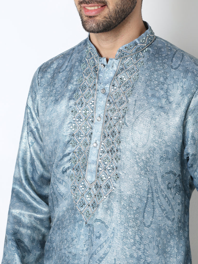 Embellished Straight Kurta with Pant Set