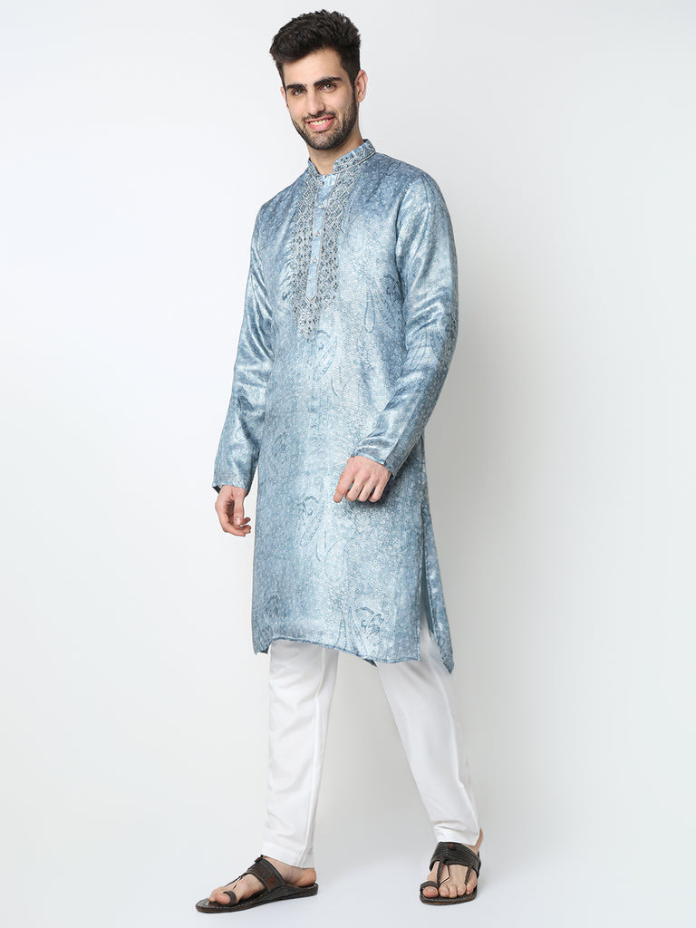 Embellished Straight Kurta with Pant Set