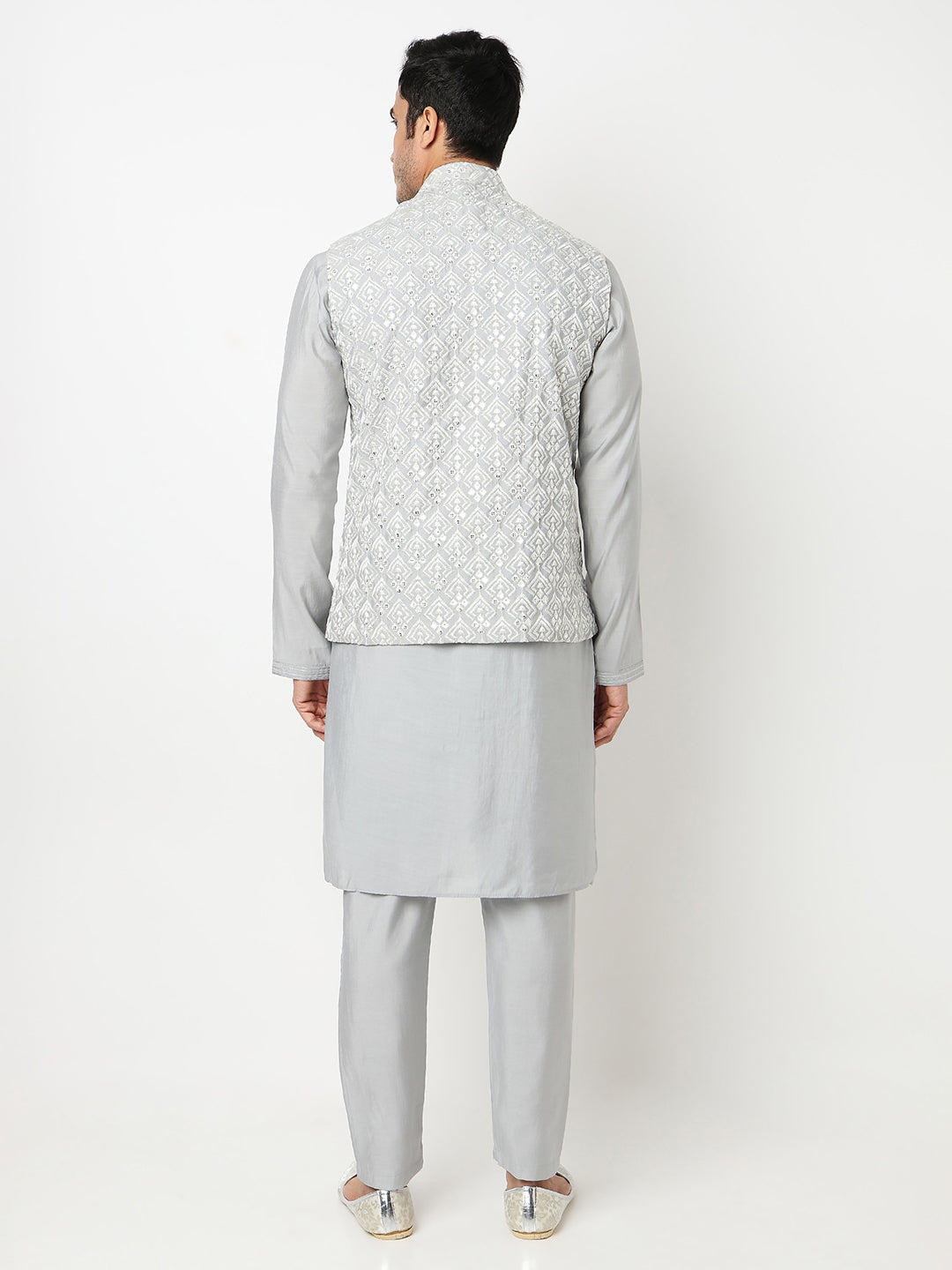 Thread Work Straight Kurta With Pant Set