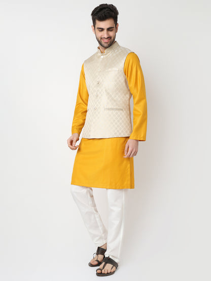 Jacquard Straight Sleeveless Jacket
