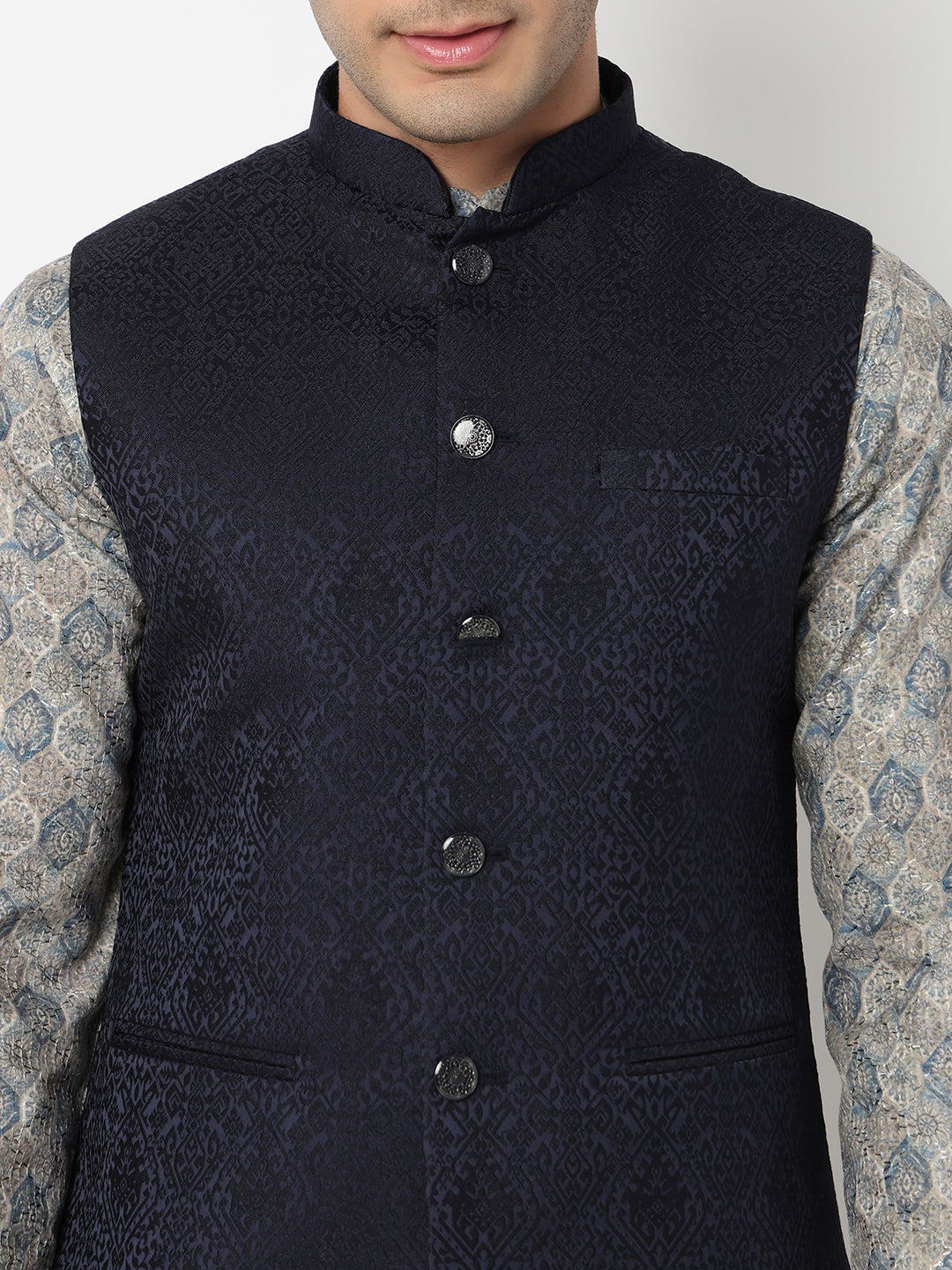 Jacquard Straight Flash Buy Ethnic Jacket