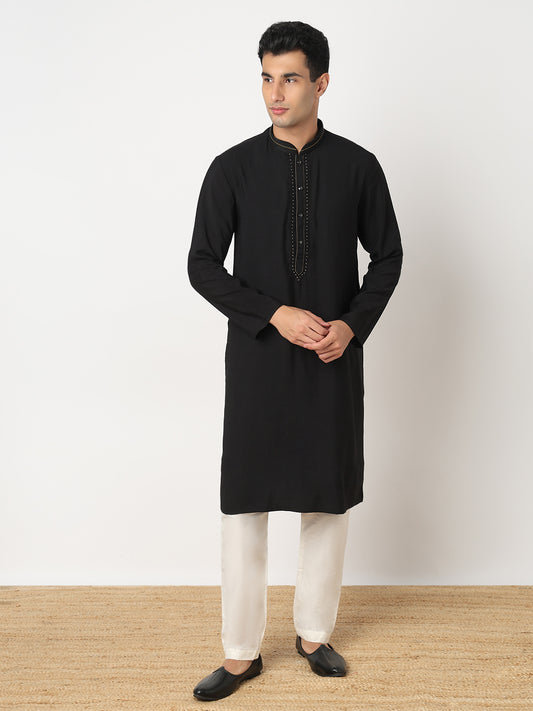 Solid Straight Kurta and Pant Set