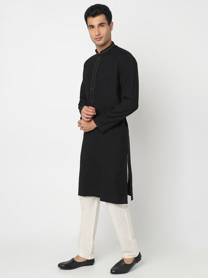 Solid Straight Kurta and Pant Set