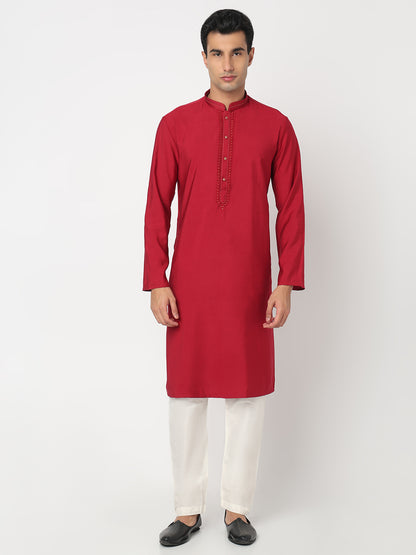 Solid Straight Kurta and Pant Set