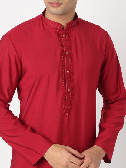 Solid Straight Kurta and Pant Set
