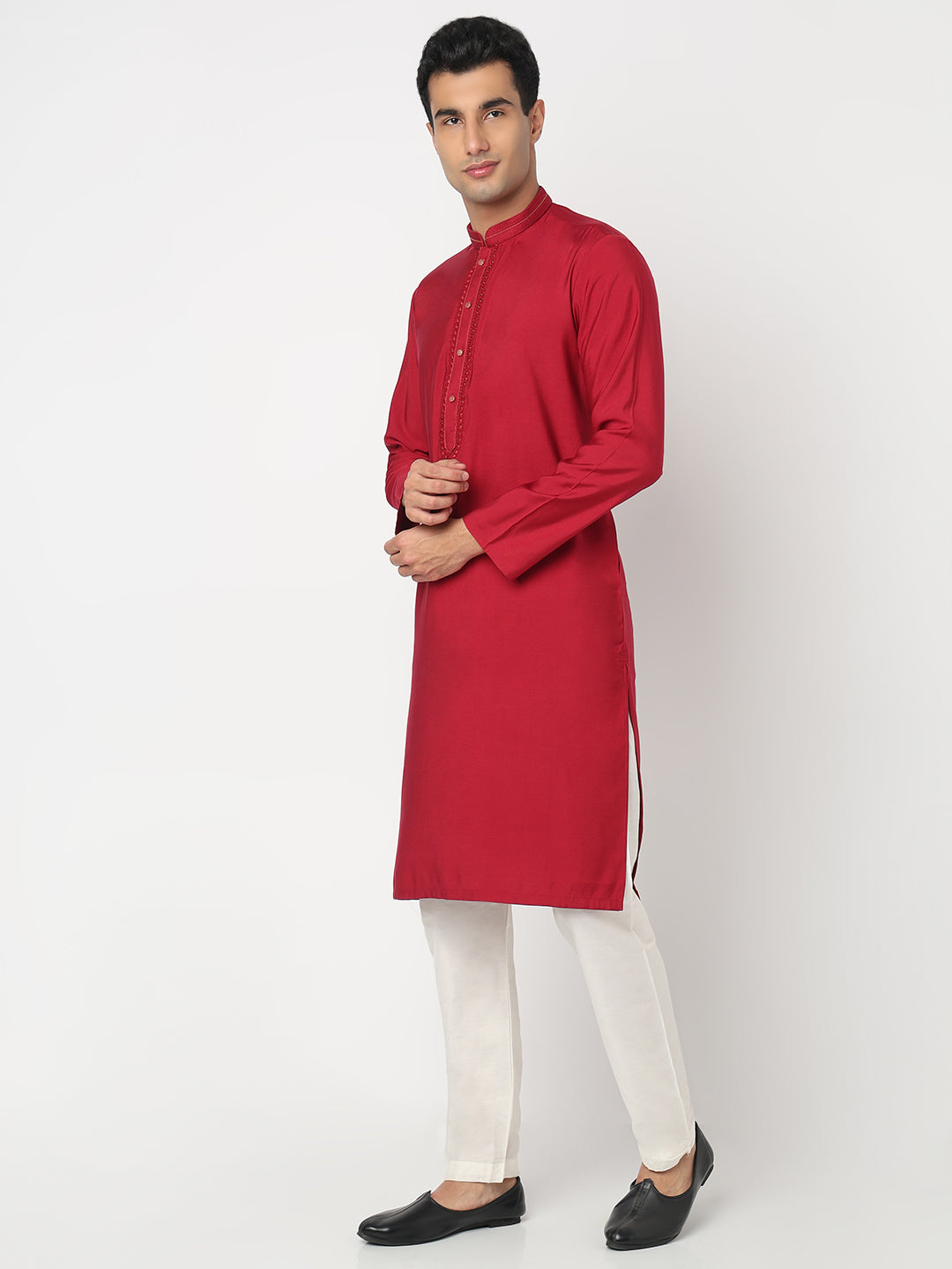 Solid Straight Kurta and Pant Set