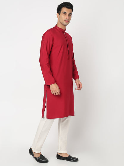 Solid Straight Kurta and Pant Set