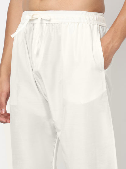 Digital Schiffli Straight Kurta and Pant Set