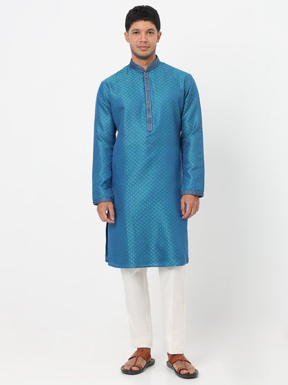 Jacquard Straight Kurta and Pant Set