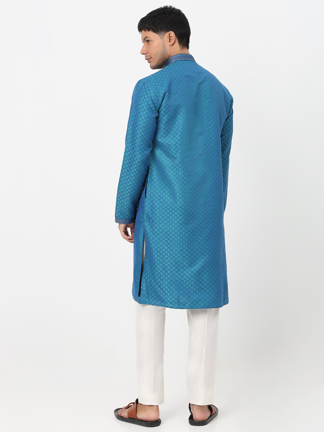 Jacquard Straight Kurta and Pant Set