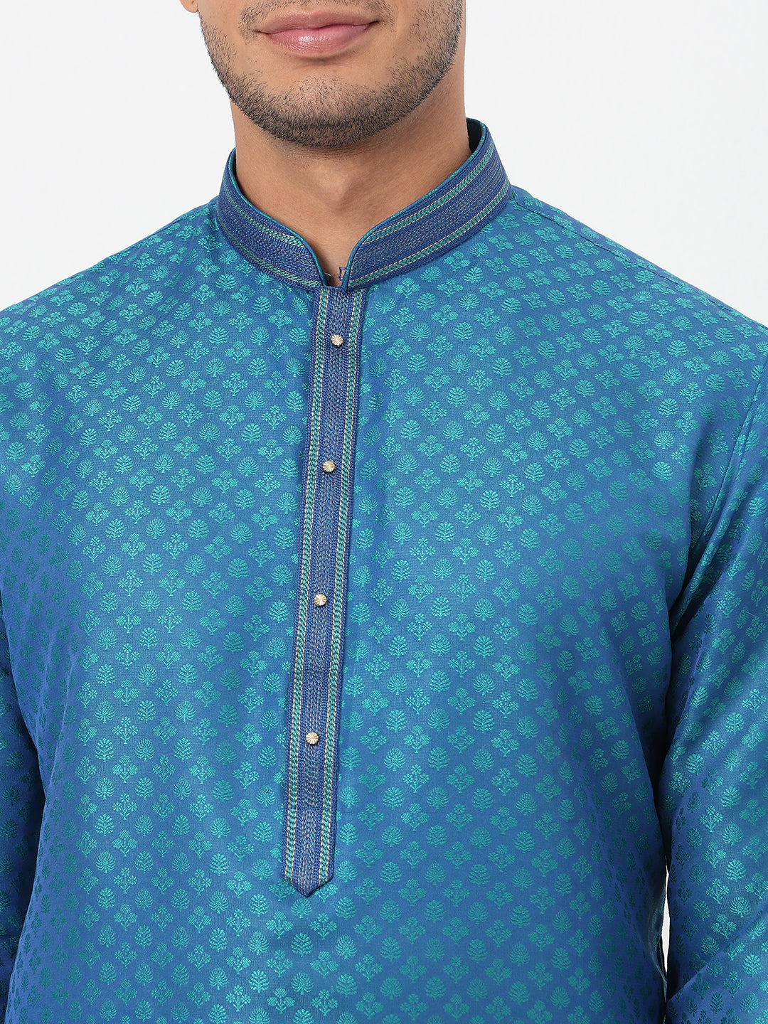 Jacquard Straight Kurta and Pant Set