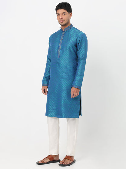 Jacquard Straight Kurta and Pant Set
