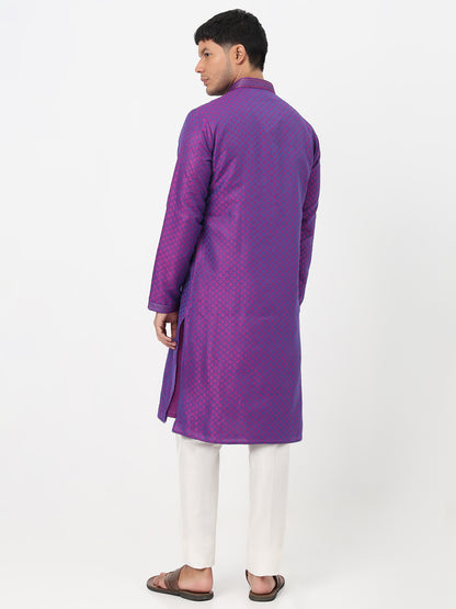Jacquard Straight Kurta and Pant Set