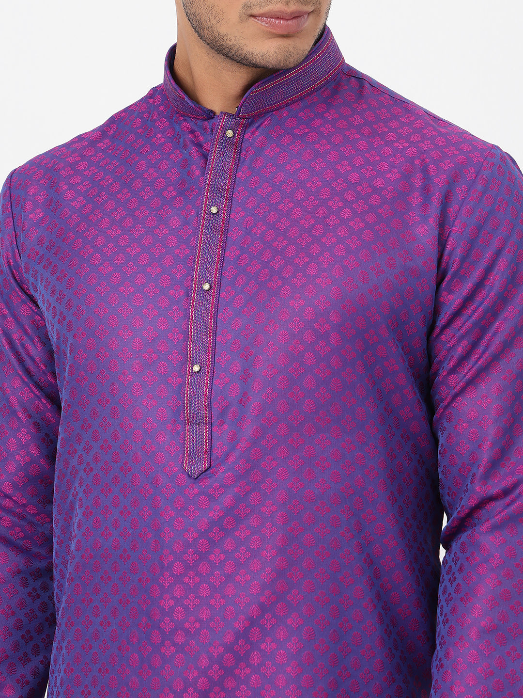 Jacquard Straight Kurta and Pant Set