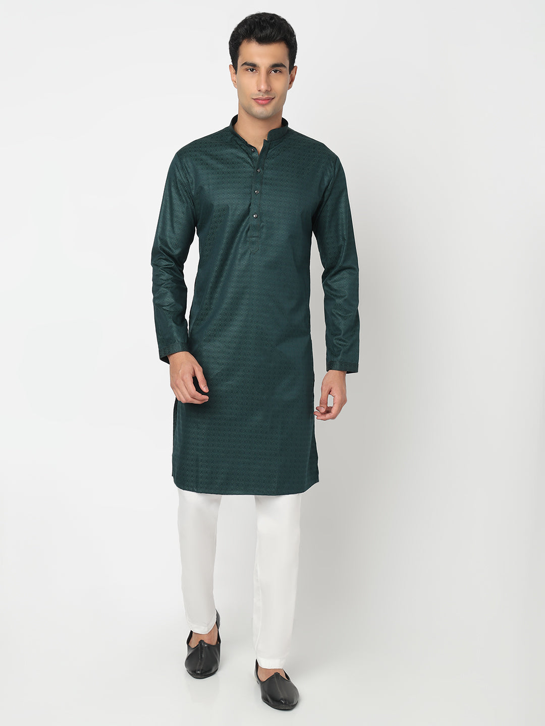 Jacquard Straight Kurta and Pant Set