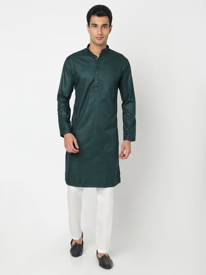 Jacquard Straight Kurta and Pant Set