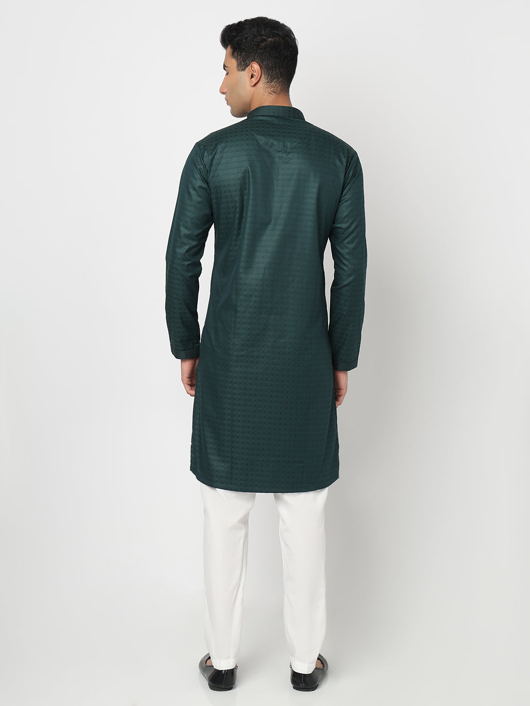 Jacquard Straight Kurta and Pant Set