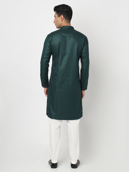 Jacquard Straight Kurta and Pant Set