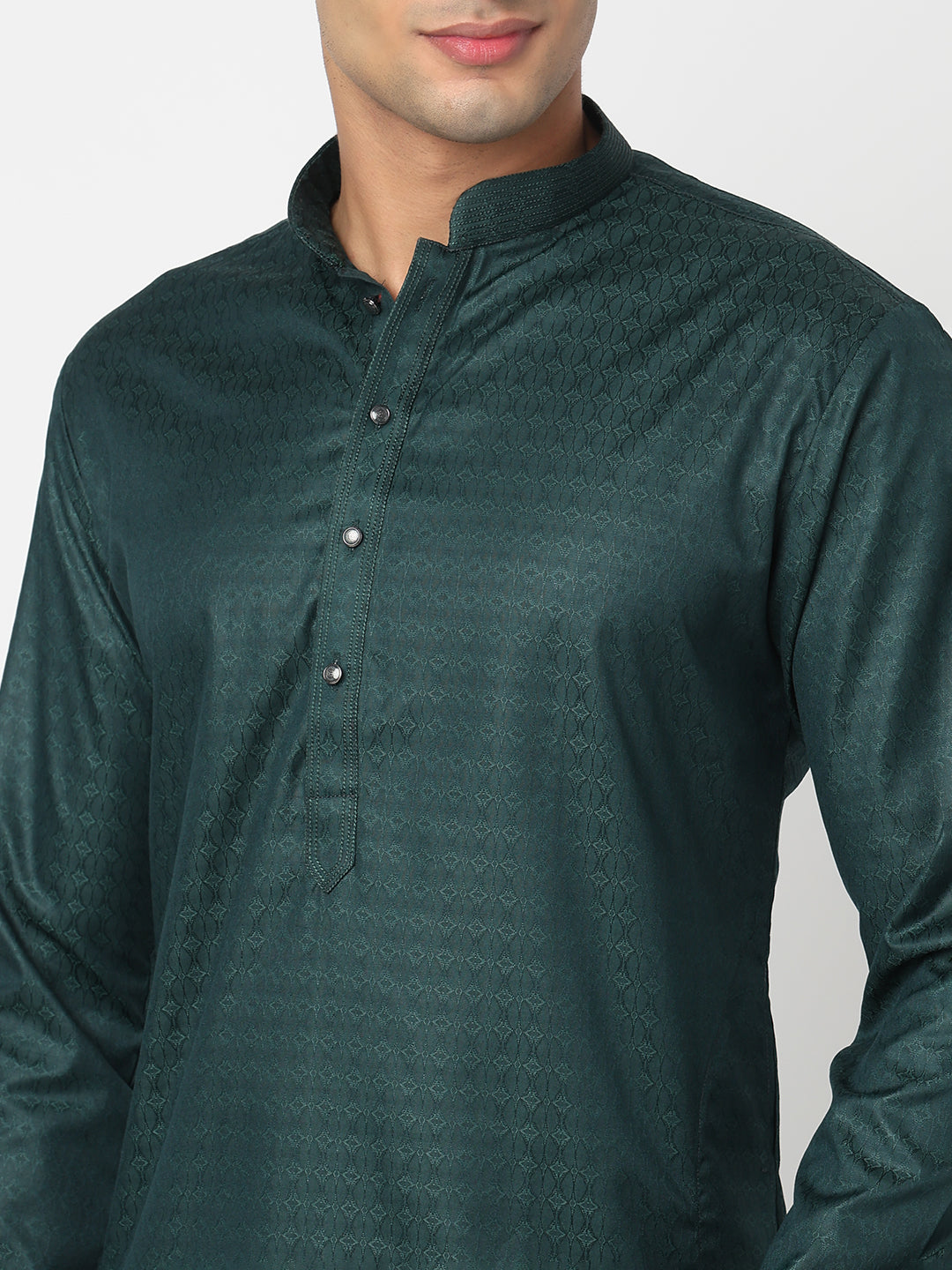 Jacquard Straight Kurta and Pant Set