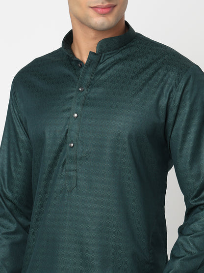 Jacquard Straight Kurta and Pant Set