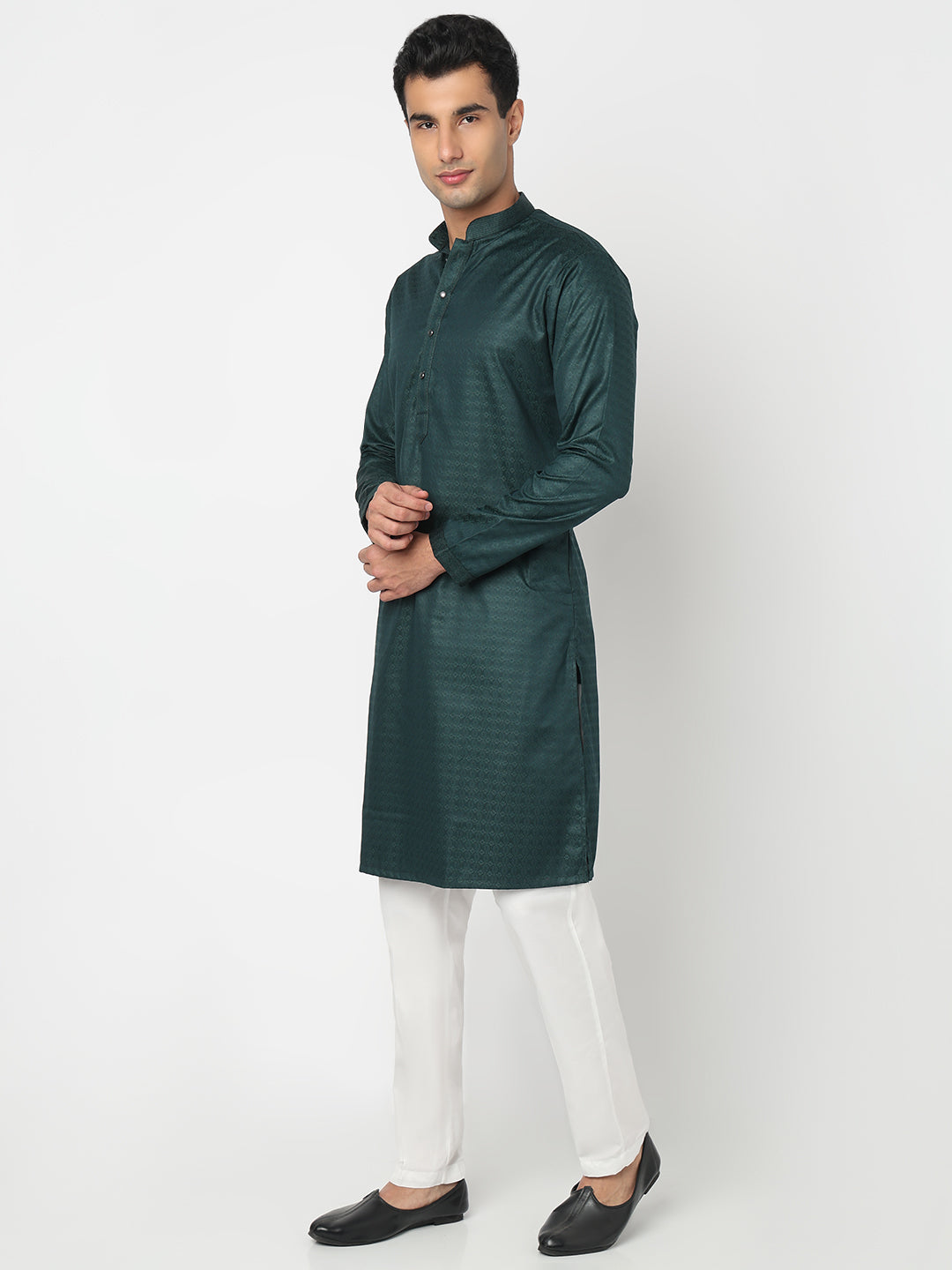 Jacquard Straight Kurta and Pant Set