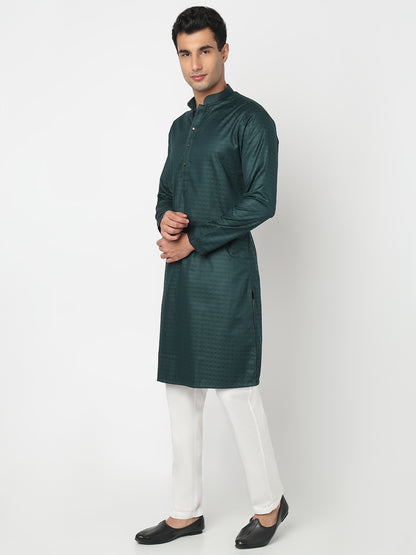 Jacquard Straight Kurta and Pant Set