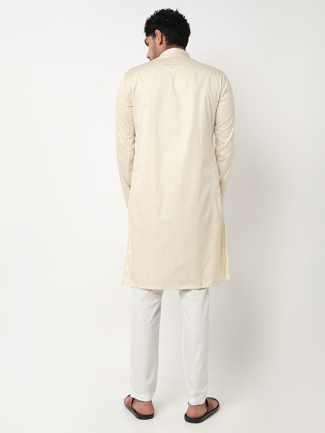 Jacquard Straight Kurta With Pant Set