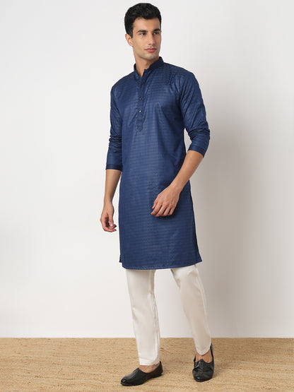 Jacquard Straight Kurta and Pant Set