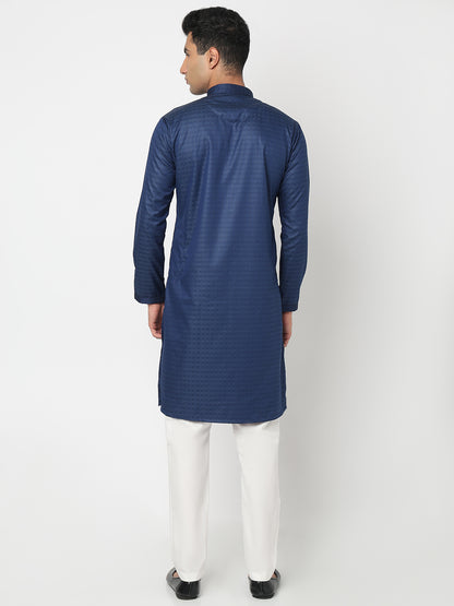 Jacquard Straight Kurta and Pant Set