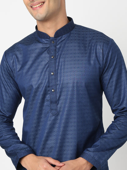 Jacquard Straight Kurta and Pant Set