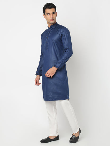 Jacquard Straight Kurta and Pant Set