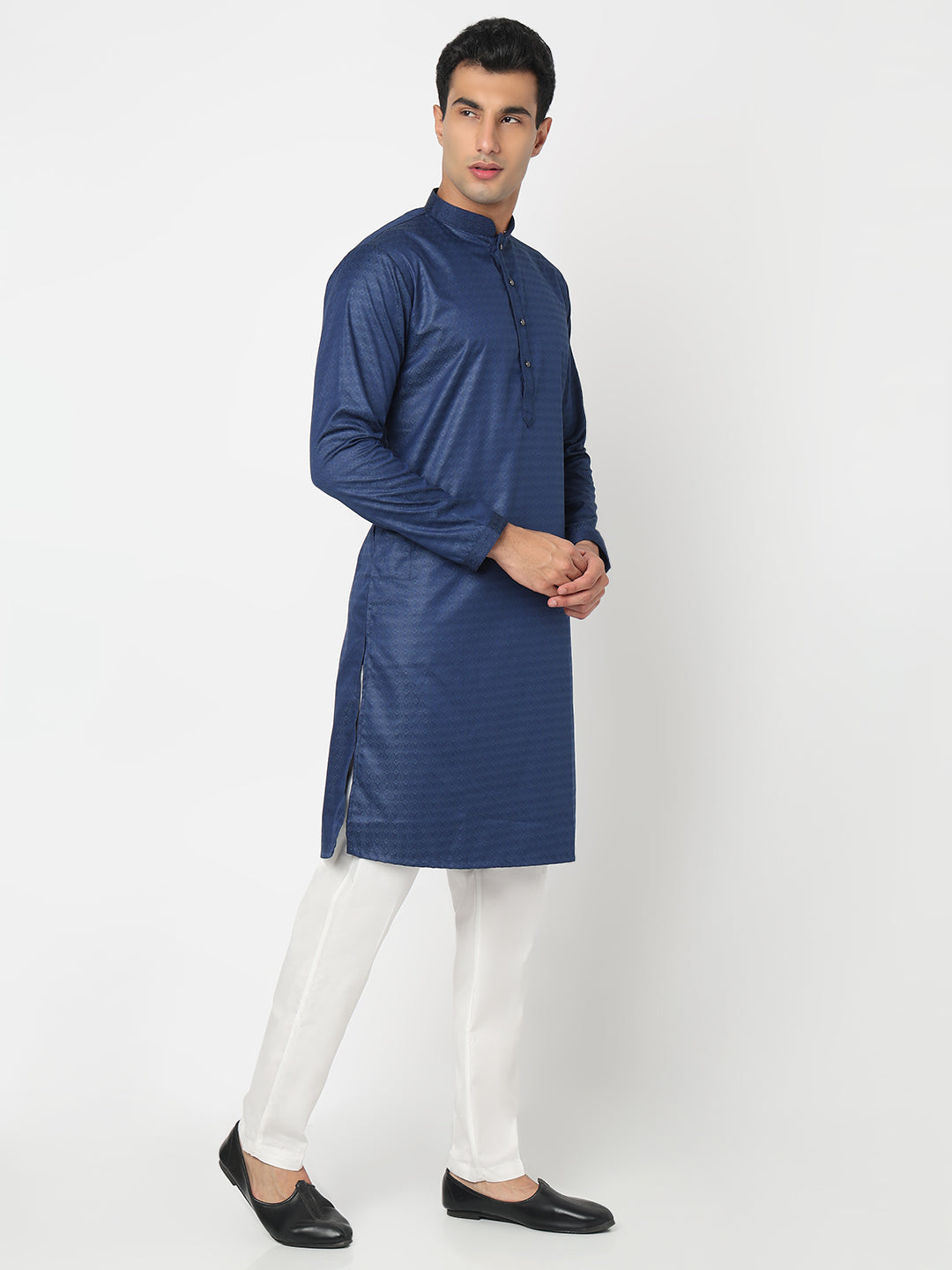 Jacquard Straight Kurta and Pant Set