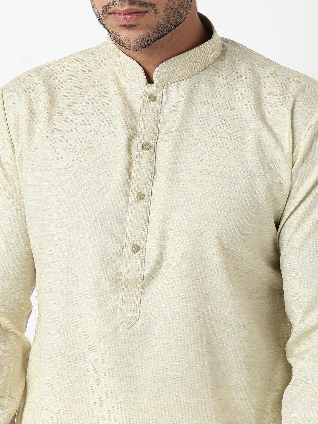 Jacquard Straight Kurta With Pant Set