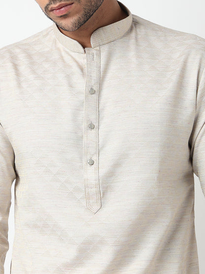 Jacquard Straight Kurta With Pant Set