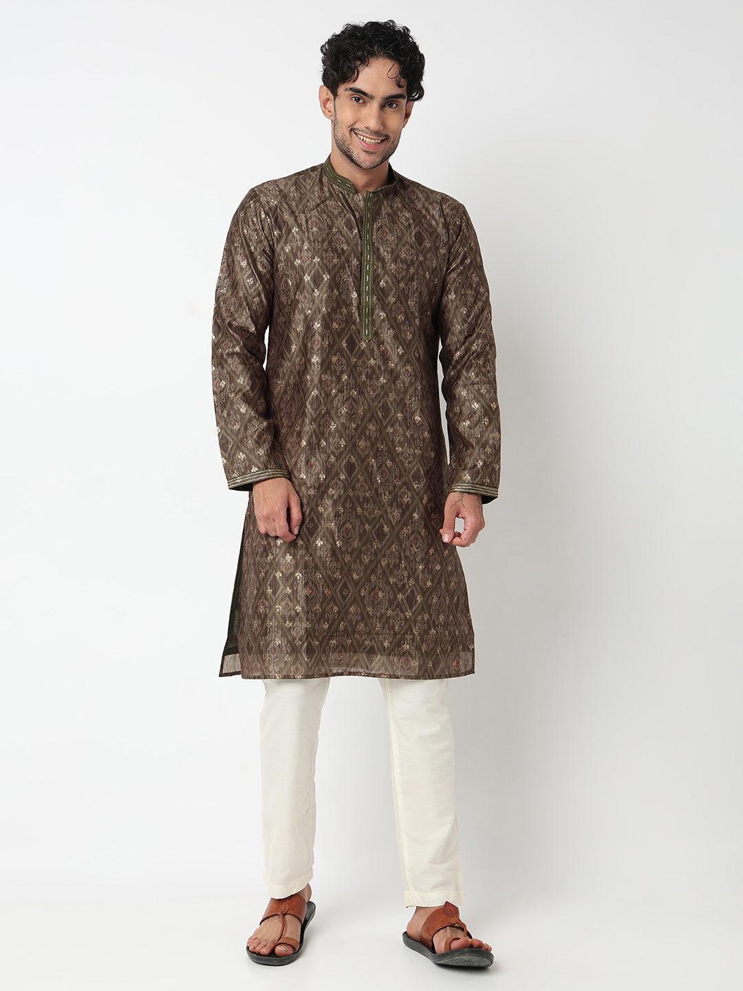 Digital Print Straight Kurta With Pant Set