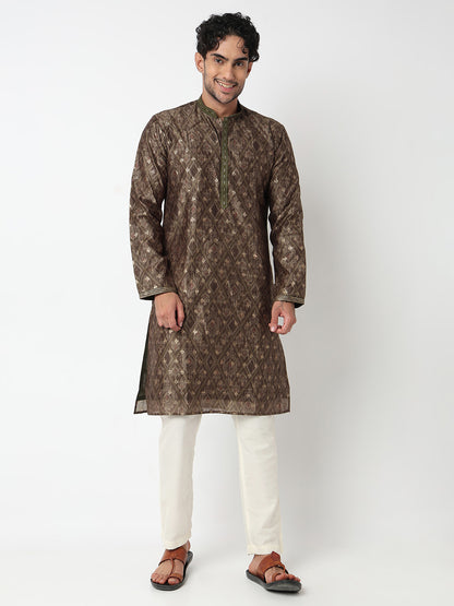 Digital Print Straight Kurta With Pant Set