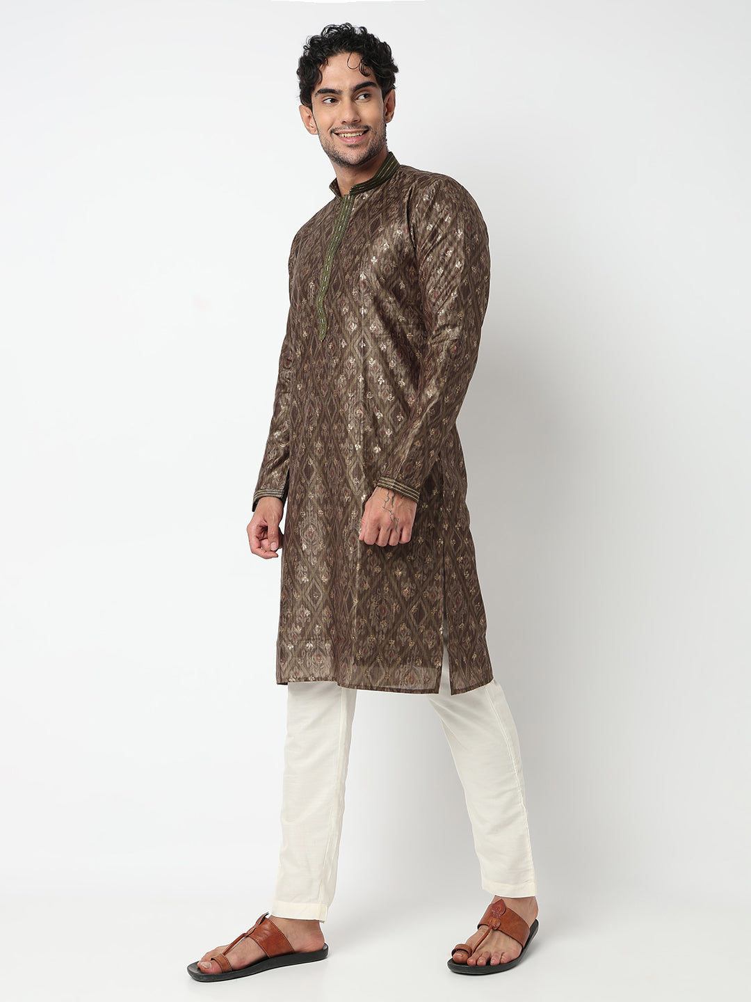Digital Print Straight Kurta With Pant Set