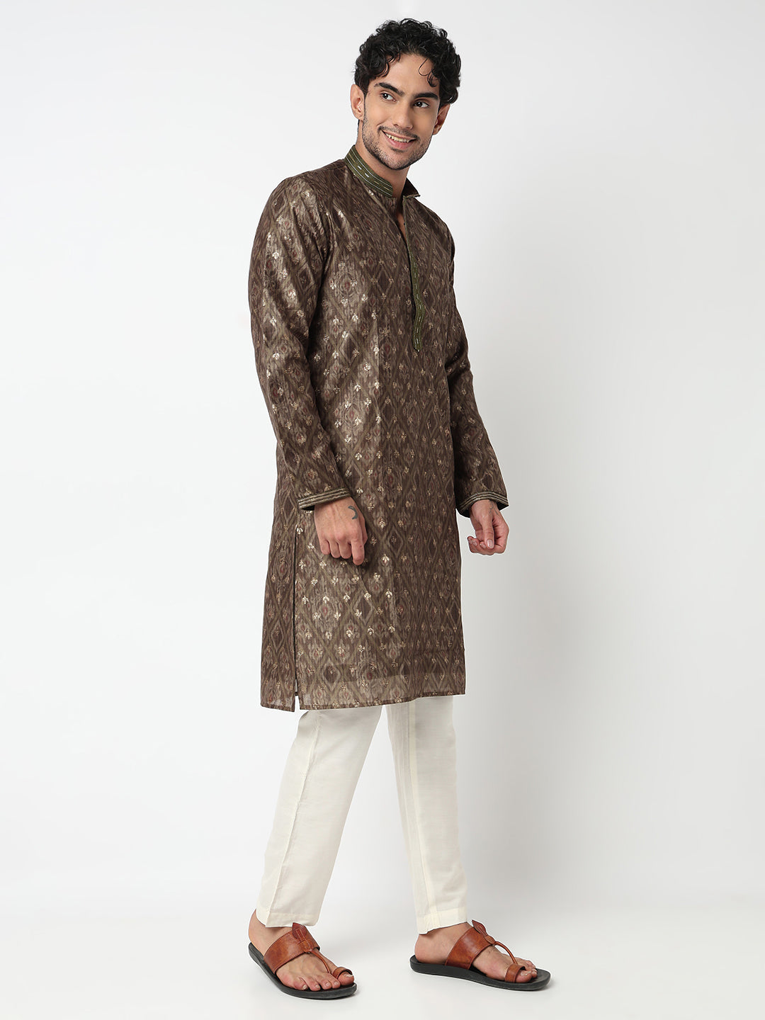 Digital Print Straight Kurta With Pant Set