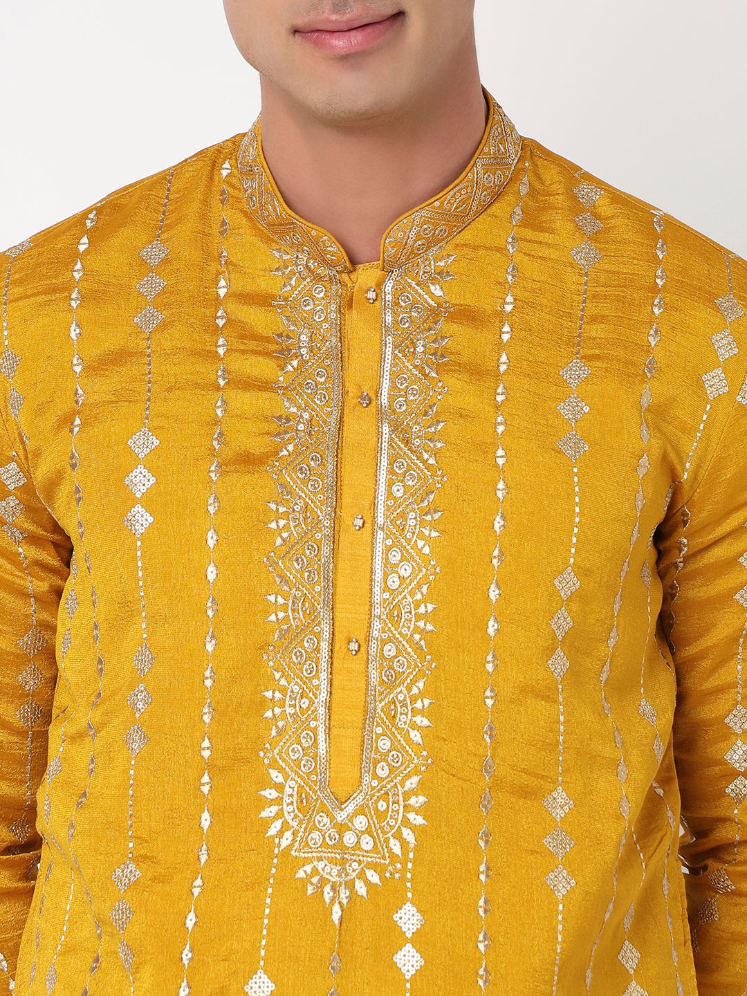 Embroidered Straight Kurta and Pant Set