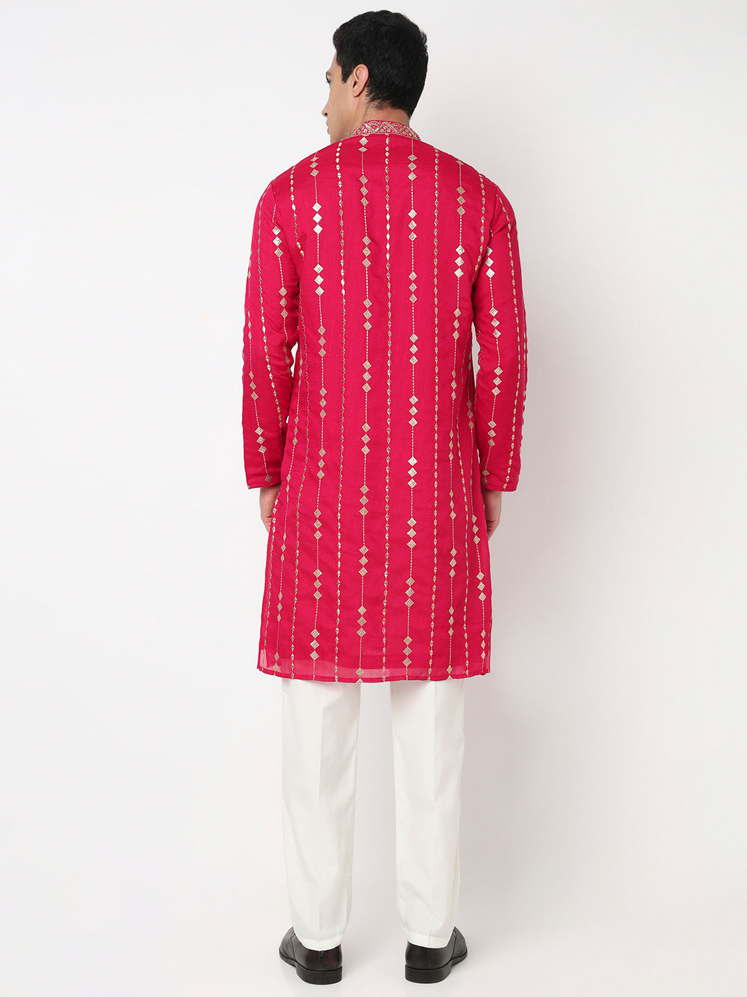 Embroidered Straight Kurta and Pant Set