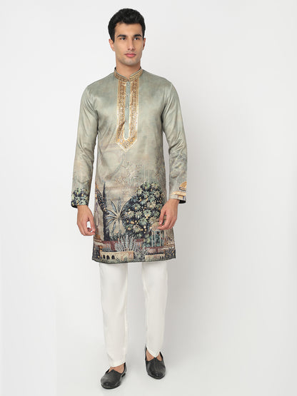 Digital Printed Straight Kurta and Pant Set