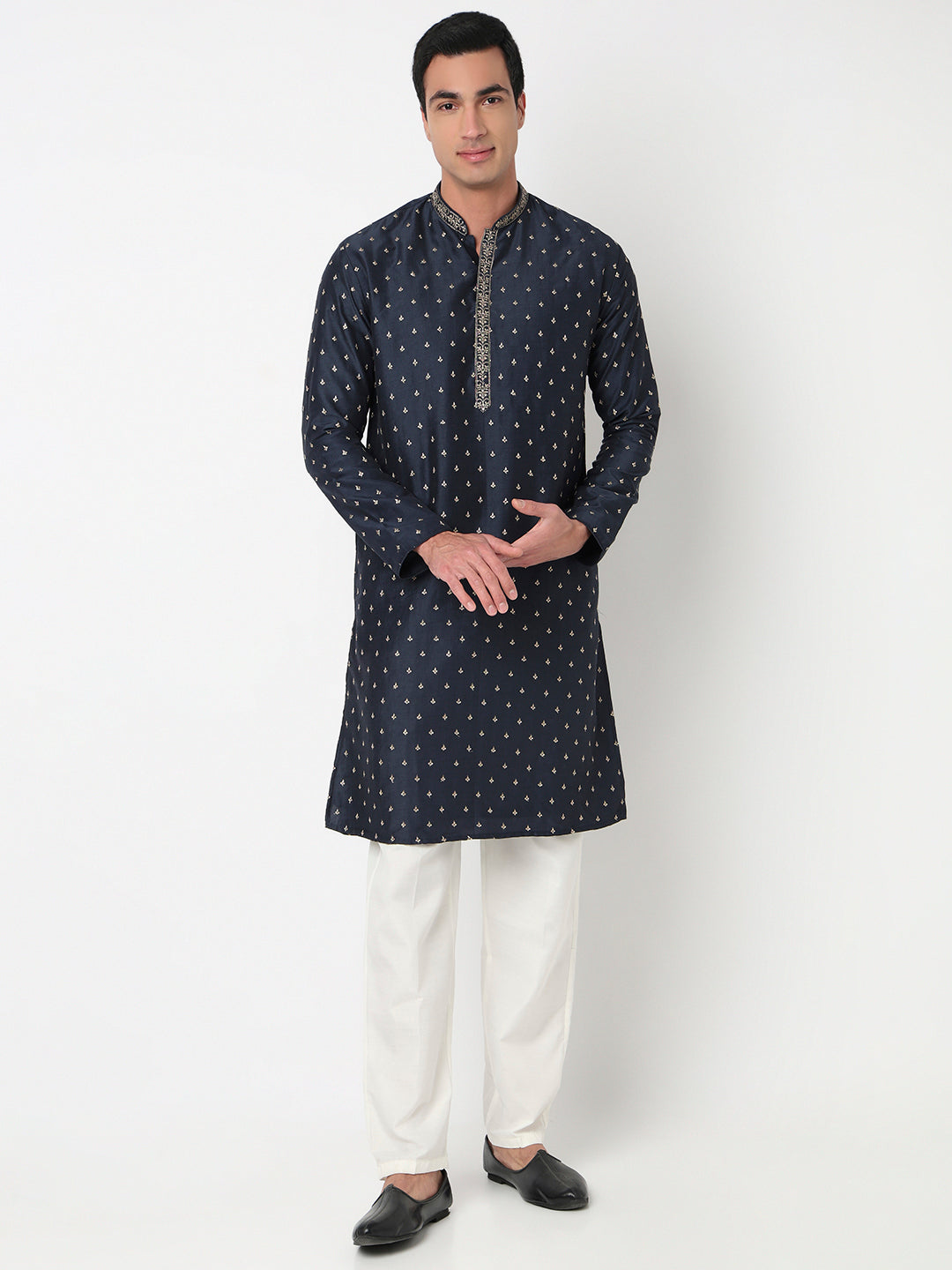 Embroidered Straight Kurta and Pant Set