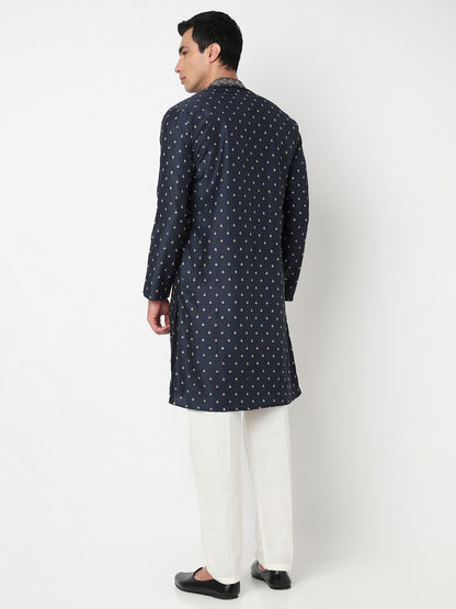 Embroidered Straight Kurta and Pant Set