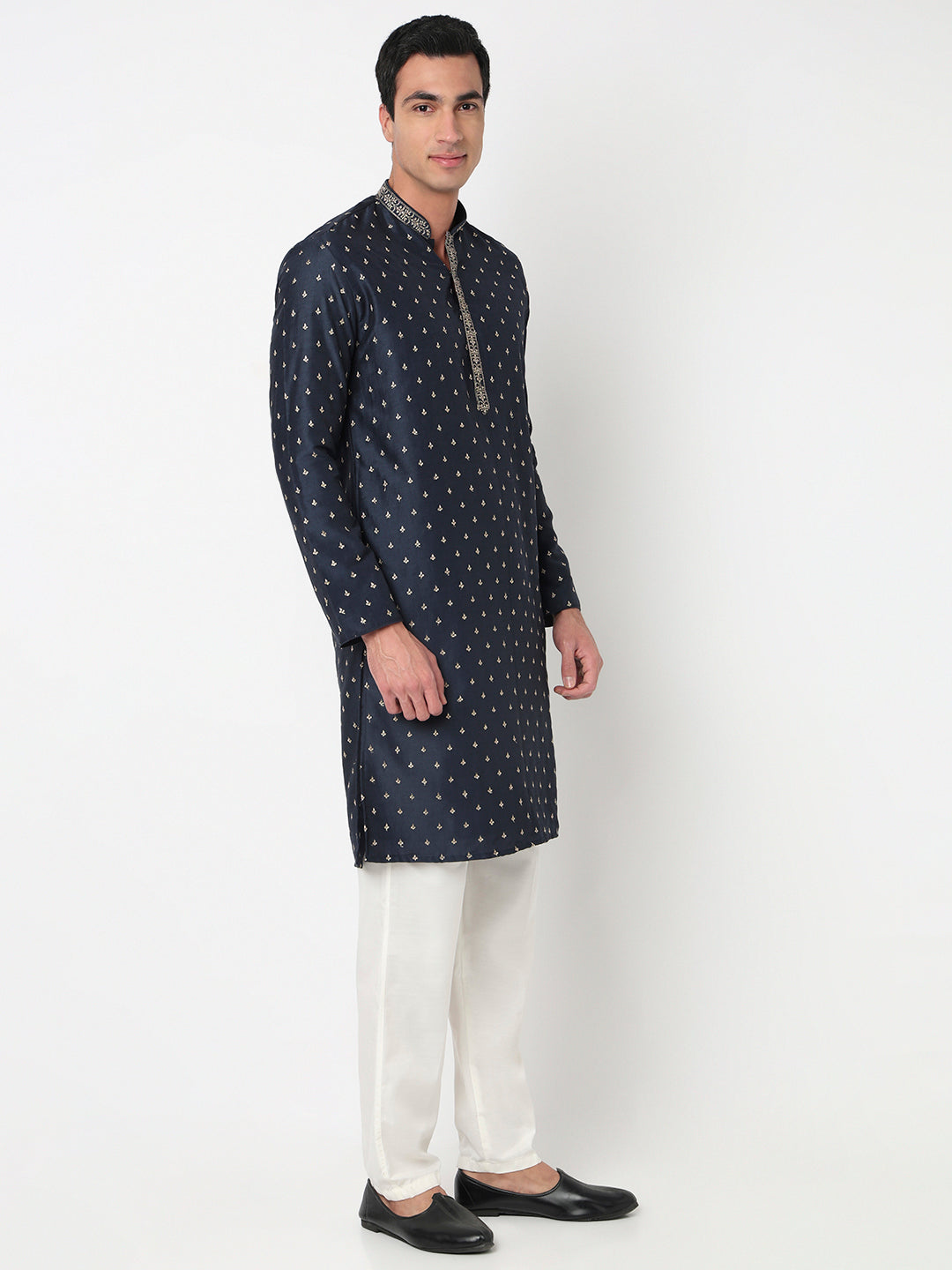Embroidered Straight Kurta and Pant Set