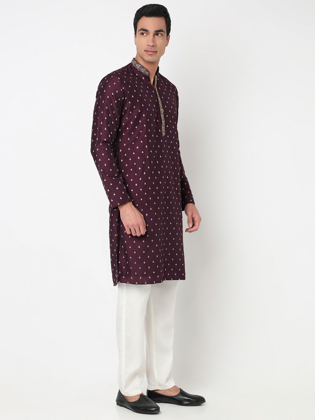 Embroidered Straight Kurta and Pant Set