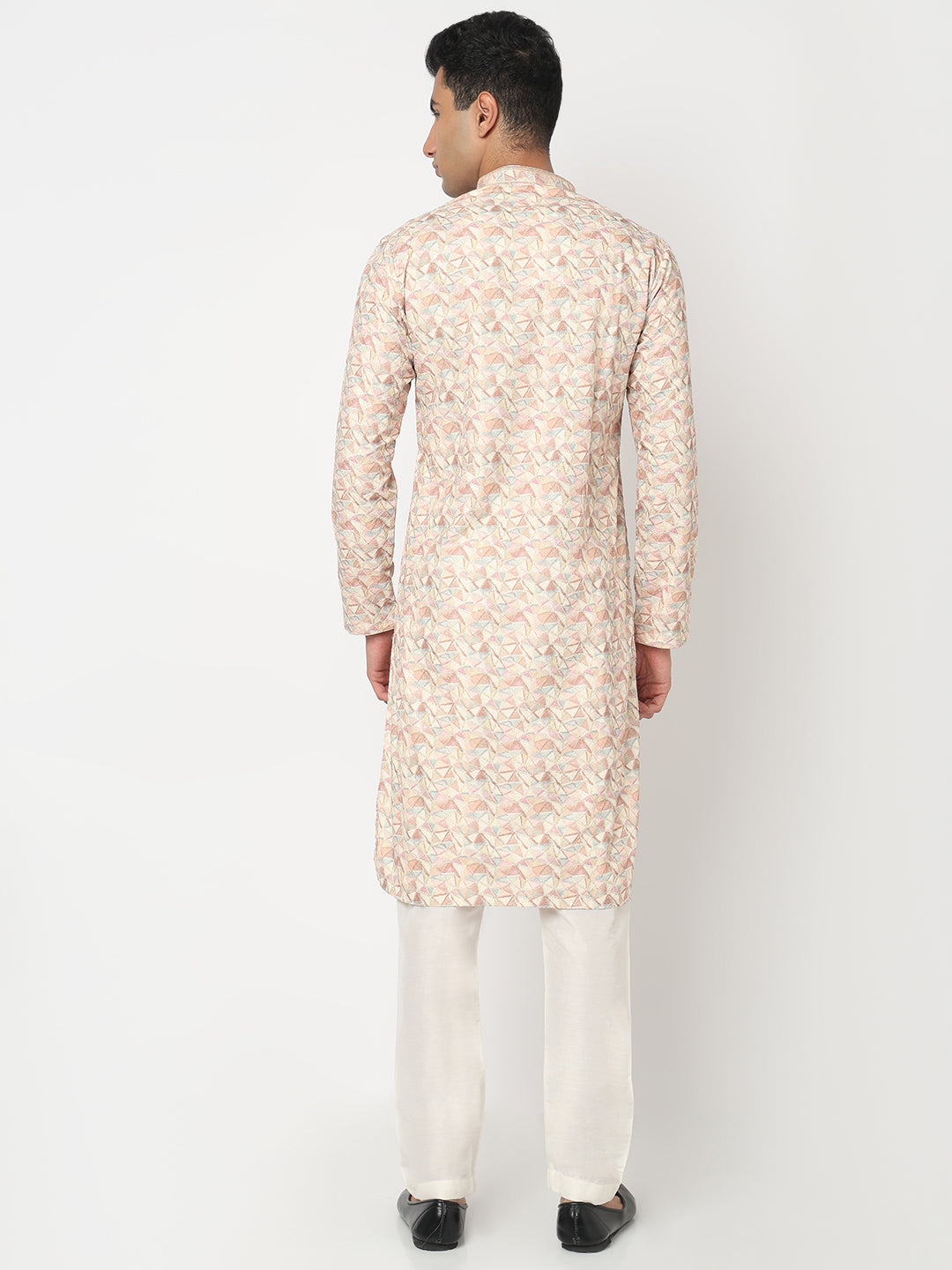 Digital Schiffli Straight Kurta and Pant Set