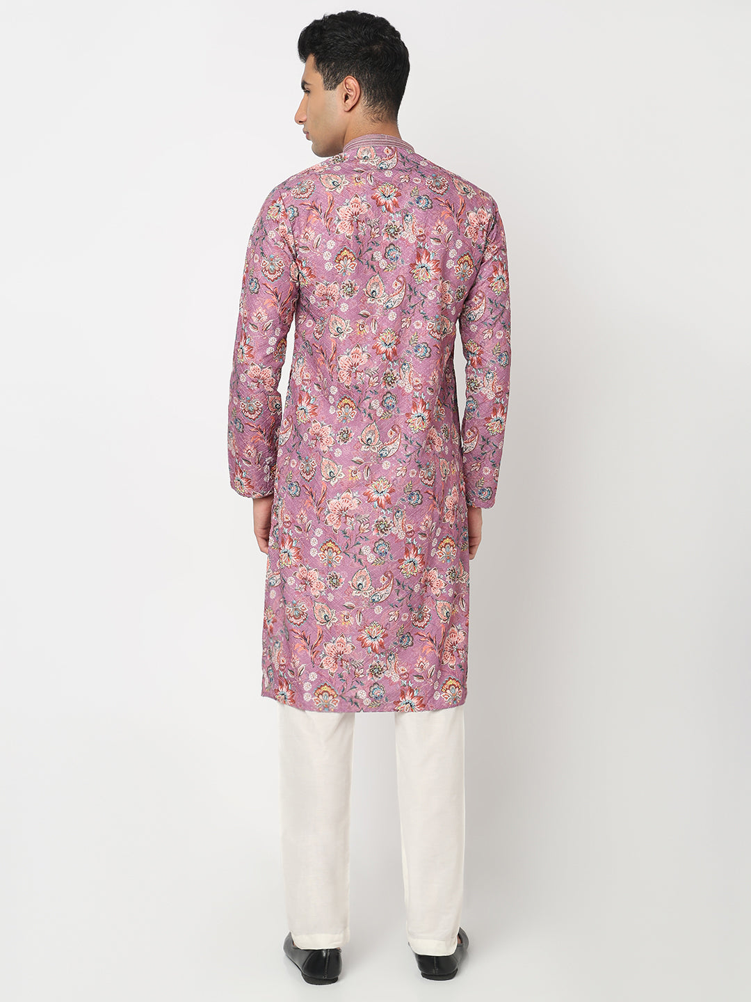 Digital Schiffli Straight Kurta and Pant Set