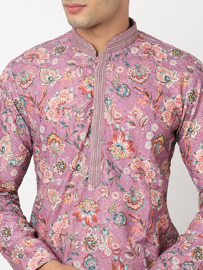 Digital Schiffli Straight Kurta and Pant Set