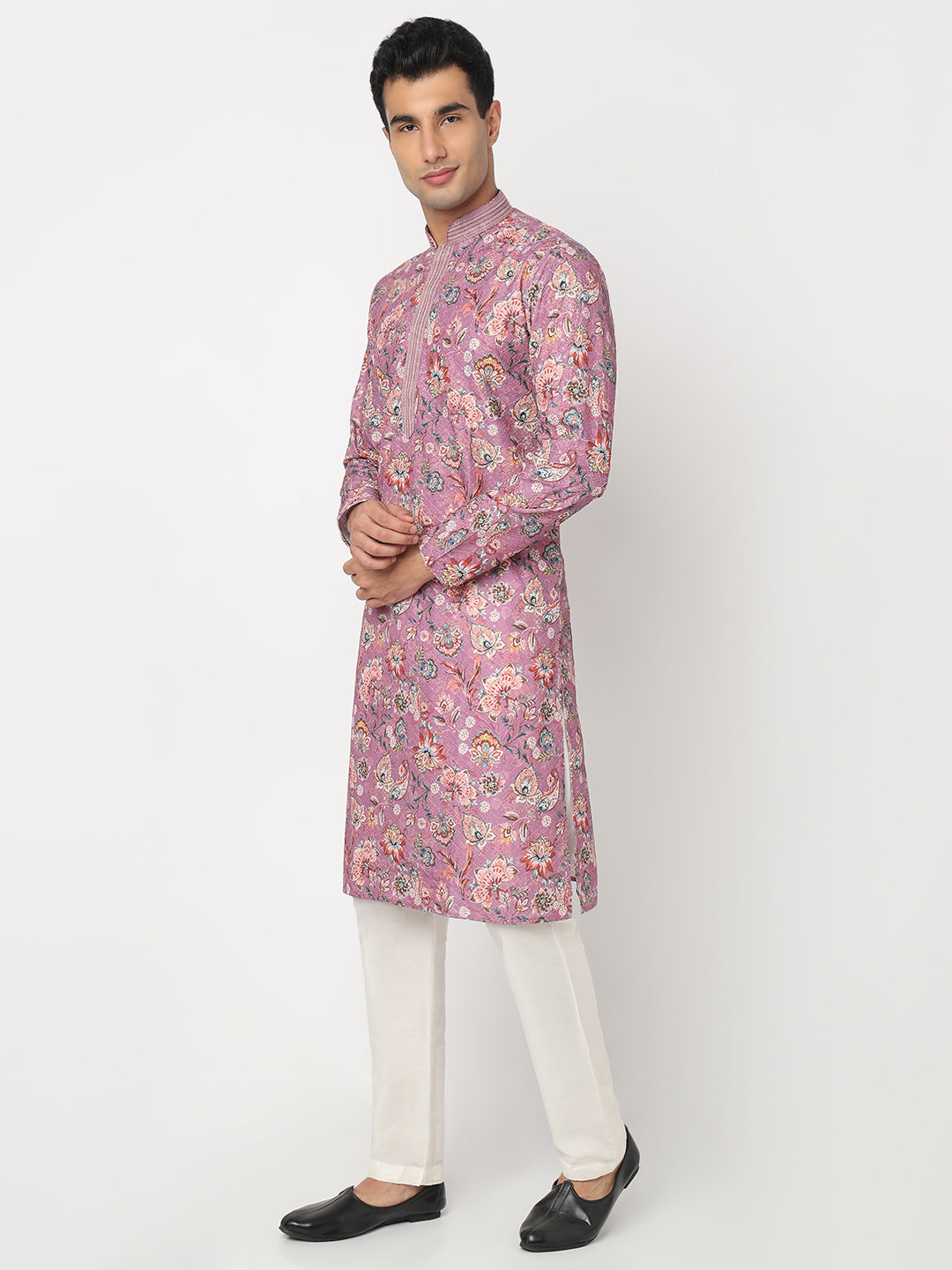 Digital Schiffli Straight Kurta and Pant Set