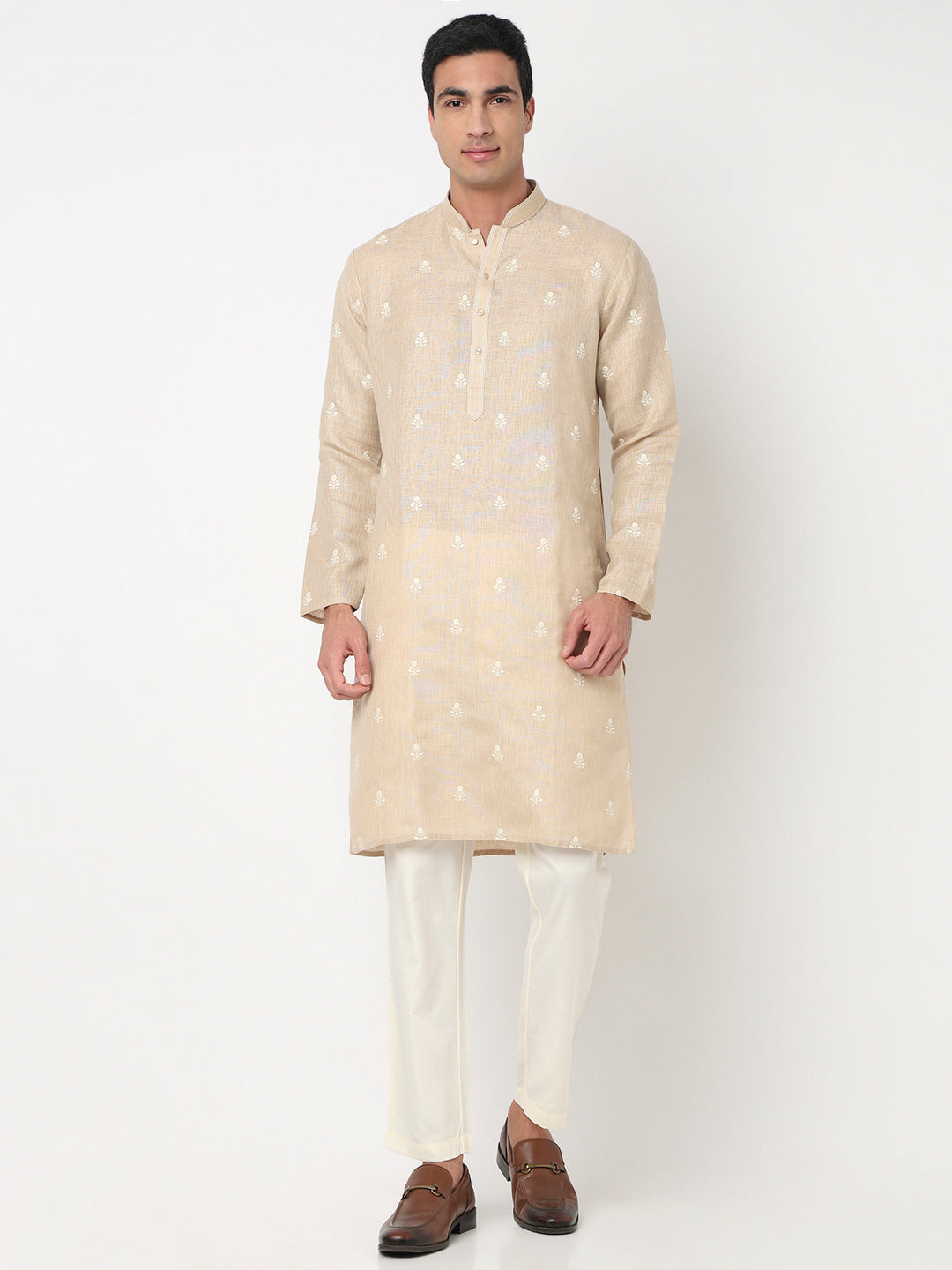 Embroidered Straight Kurta and Pant Set